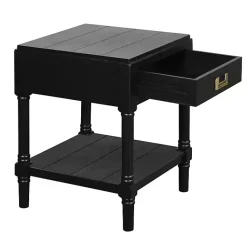Kirklands Home Accent & End Tables|Wood Layla Accent Table Black