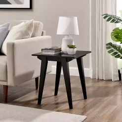 Kirklands Home Accent & End Tables|Wood Minimalist Accent Table Black
