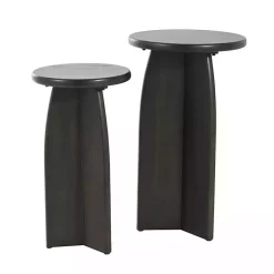 Kirklands Home Accent & End Tables|Wood Modern Accent Tables, Set of 2 Black