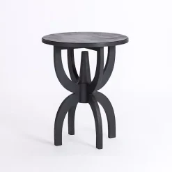 Kirklands Home Accent & End Tables|Wood Round Dori Side Table Black