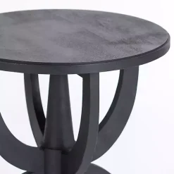 Kirklands Home Accent & End Tables|Wood Round Dori Side Table Black