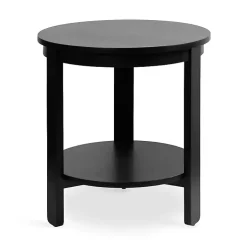 Kirklands Home Accent & End Tables|Wood Round Ford Accent Table Black
