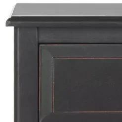 Kirklands Home Accent & End Tables|Wood Side Table with Baskets Black