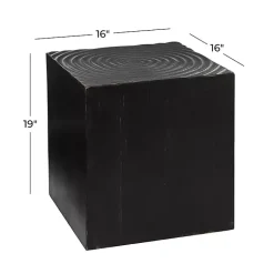 Kirklands Home Accent & End Tables|Wood Square Accent Table Black
