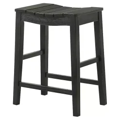 Kirklands Home Bar Stools & Counter Height Stools|Wood Whitcombe Counter Stools, Set of 2 Black