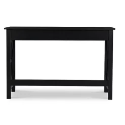 Kirklands Home Office Furniture|Wood X-Sides Desk Black