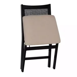 Kirklands Home Dining Chairs|Black Woven Cane Foldable Dining Chair