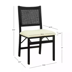 Kirklands Home Dining Chairs|Black Woven Cane Foldable Dining Chair
