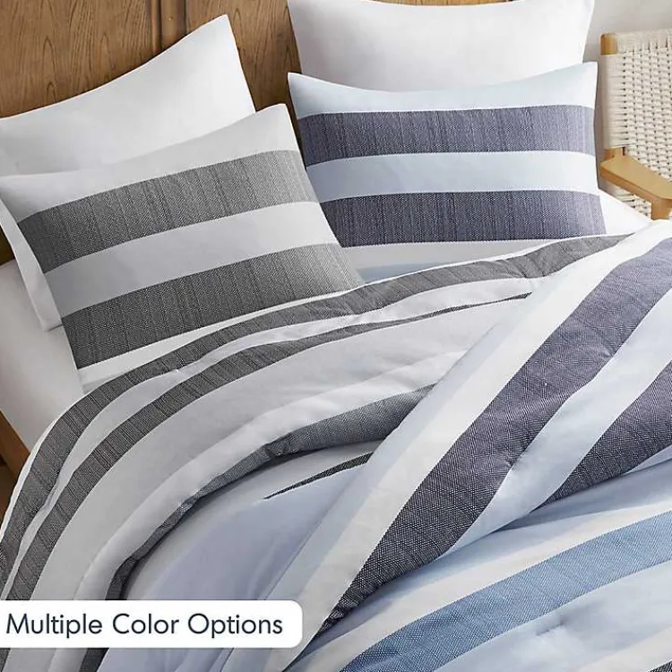 Kirklands Home Comforters|Blake Blue Stripe 3-pc. Full/Queen Comforter Set