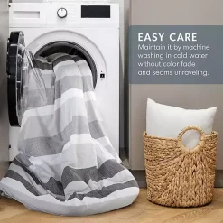 Kirklands Home Comforters|Blake Gray Stripe 2-pc. Twin/Twin XL Comforter Set