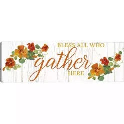 New Bless All Who Gather Here Fall Canvas Art Print Fall