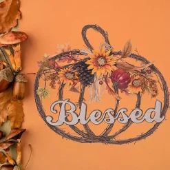 Online Blessed Twig Pumpkin Shaped Wreath Fall