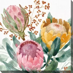 Kirklands Home Outdoor Wall Decor|Blooming Protea Floral Outdoor Canvas Art Print