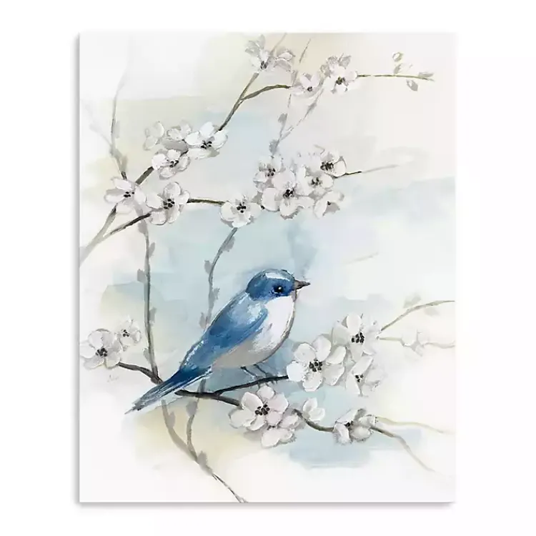 Kirklands Home Canvas Art|Blossoms & Bluebird I Canvas Art Print, 16x20 in.