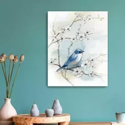 Kirklands Home Canvas Art|Blossoms & Bluebird I Canvas Art Print, 16x20 in.