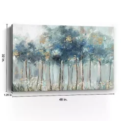 Kirklands Home Canvas Art|Blue & Gold Forest Canvas Art Print