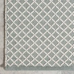 Kirklands Home Area Rugs|Blue & White Trellis Indoor/Outdoor Rug, 4x6