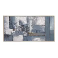 Kirklands Home Canvas Art|Blue Abstract Framed Canvas Art Print