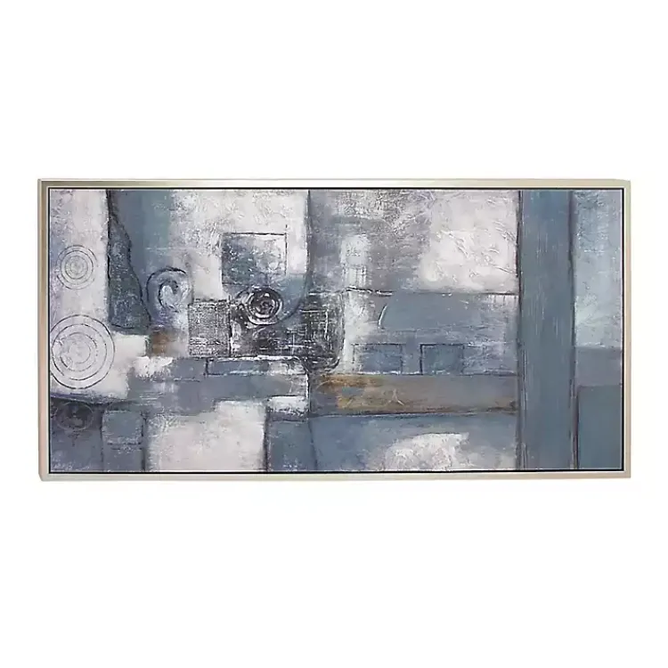 Kirklands Home Canvas Art|Blue Abstract Framed Canvas Art Print