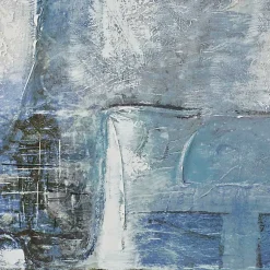 Kirklands Home Canvas Art|Blue Abstract Framed Canvas Art Print