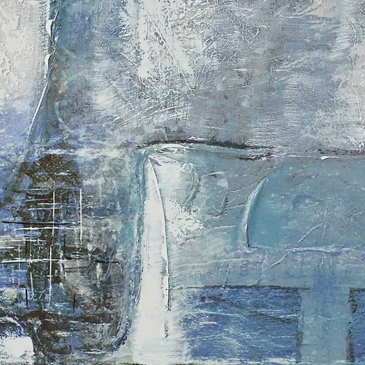 Kirklands Home Canvas Art|Blue Abstract Framed Canvas Art Print