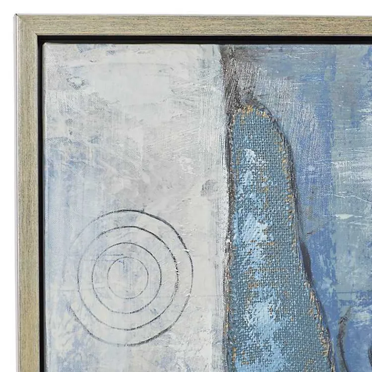 Kirklands Home Canvas Art|Blue Abstract Framed Canvas Art Print
