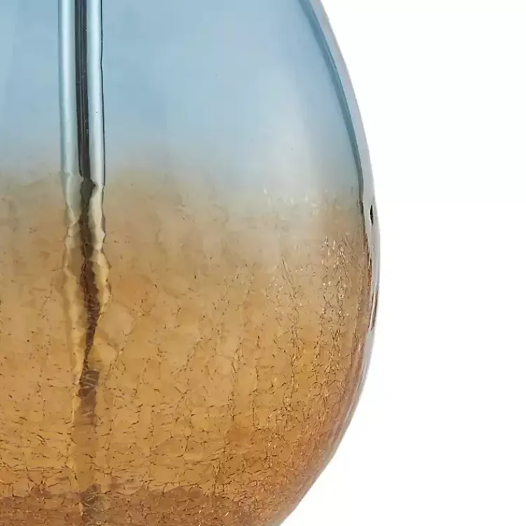 Kirklands Home Table Lamps|Blue and Amber Glass Table Lamps, Set of 2 White