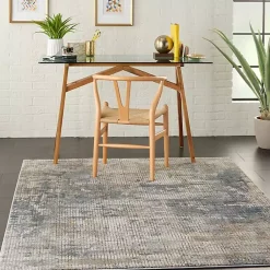 Kirklands Home Area Rugs|Blue and Beige Tally Textured Area Rug, 3x5