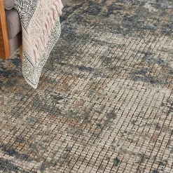 Kirklands Home Area Rugs|Blue and Beige Tally Textured Area Rug, 7x9