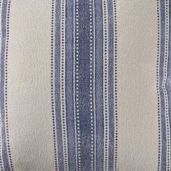 Discount Blue and Cream Striped Accent Pillow Pillows