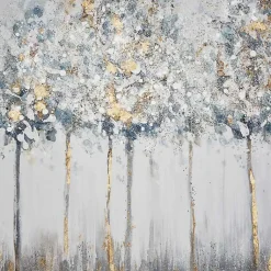 Kirklands Home Canvas Art|Blue and Gold Trees Canvas Art Prints, Set of 3