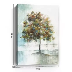 Kirklands Home Canvas Art|Blue and Green Solo Tree Giclee Canvas Art Print