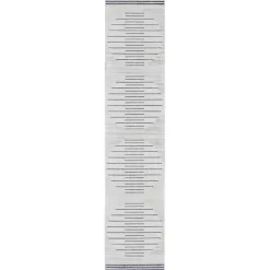 Kirklands Home Area Rugs|Blue and Ivory Striped Moons Runner, 2x12