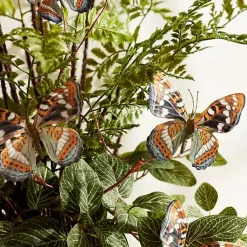 Sale Blue and Orange Butterfly Twig Sprays, Set of 6 Stems & Bouquets