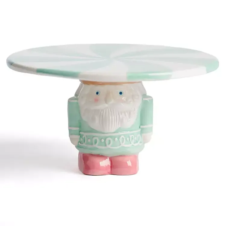 Kirklands Home Serving & Entertaining|Blue and Pink Nutcracker Cake Stand