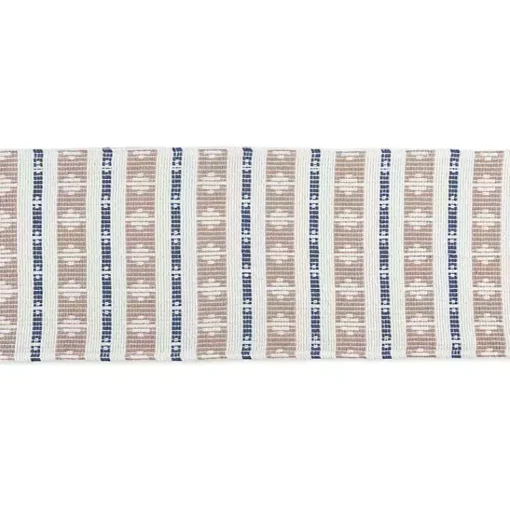 Kirklands Home Table Linens|Blue and Stone Diamond Table Runner, 108 in.