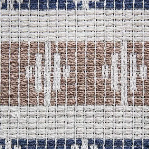Kirklands Home Table Linens|Blue and Stone Diamond Table Runner, 108 in.