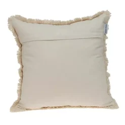 Clearance Blue and Tan Medallion Fringe Pillow Pillows