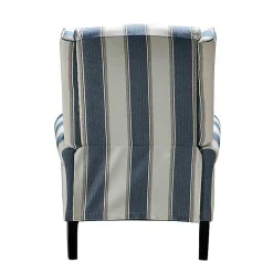 Kirklands Home Accent Chairs|Blue and Tan Stripe Traditional Recliner