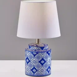 Kirklands Home Table Lamps|Blue and Ceramic Table Lamps, Set of 2 White