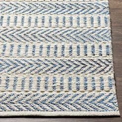 Kirklands Home Area Rugs|Blue and White Chevron Jute Area Rug, 8x10