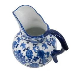 Kirklands Home Kitchen Accessories|Blue and White Floral Ceramic Pitcher