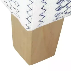 Kirklands Home Benches & Ottomans|Blue and White Hometown Striped Storage Ottoman