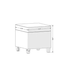 Kirklands Home Benches & Ottomans|Blue and White Hometown Striped Storage Ottoman