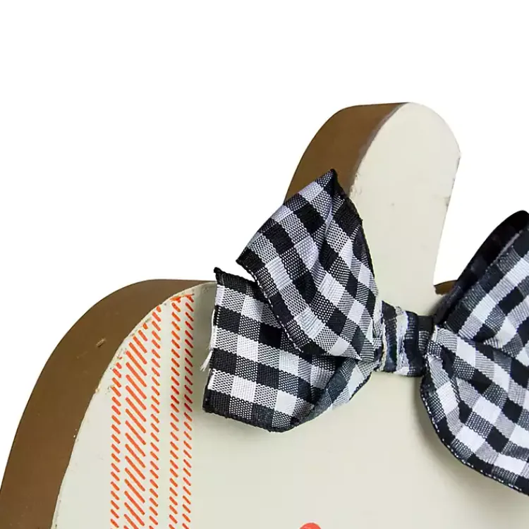 Outlet Blue and White Pumpkin Tabletop Signs, Set of 2 Fall