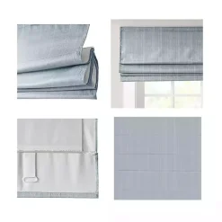 Kirklands Home Curtains & Drapes|Basketweave Cordless Roman Shade, 31 in. Blue