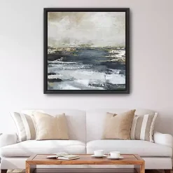 Kirklands Home Canvas Art|Blue Bay Framed Canvas Art Print, 40x40 in.