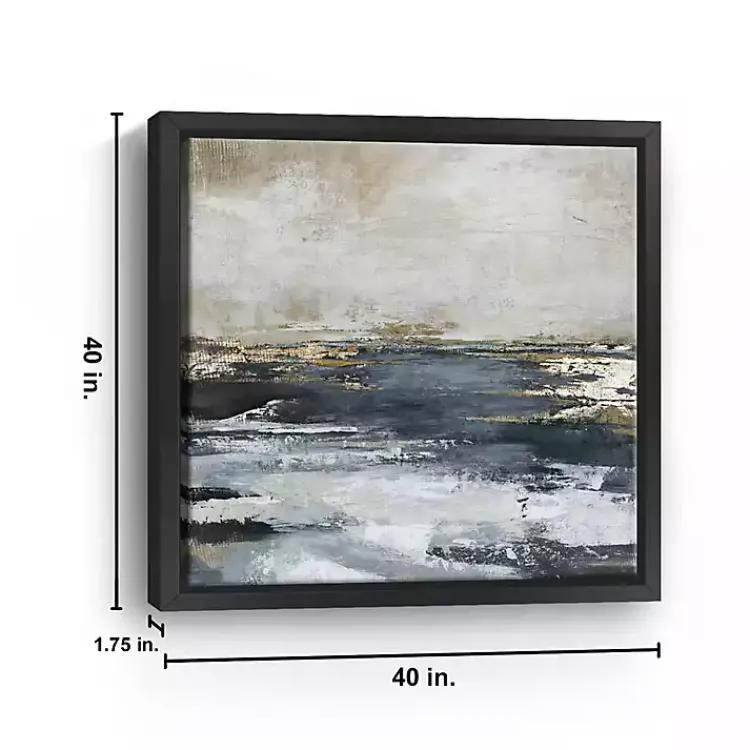 Kirklands Home Canvas Art|Blue Bay Framed Canvas Art Print, 40x40 in.