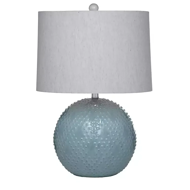 Kirklands Home Table Lamps|Blue Beaded Globe Table Lamp Gray