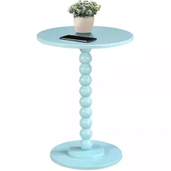 Kirklands Home Accent & End Tables|Beaded Spindle Accent Table Blue